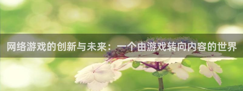 沐鸣2官方注册：网络游戏的创新与未来：一个由游戏转向内容的世界